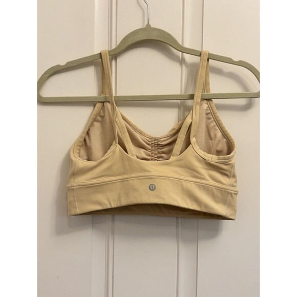 Lululemon Nulu Front Gather Sports Bra Sz 6 Prosecco color running yoga Gym - Picture 6 of 11